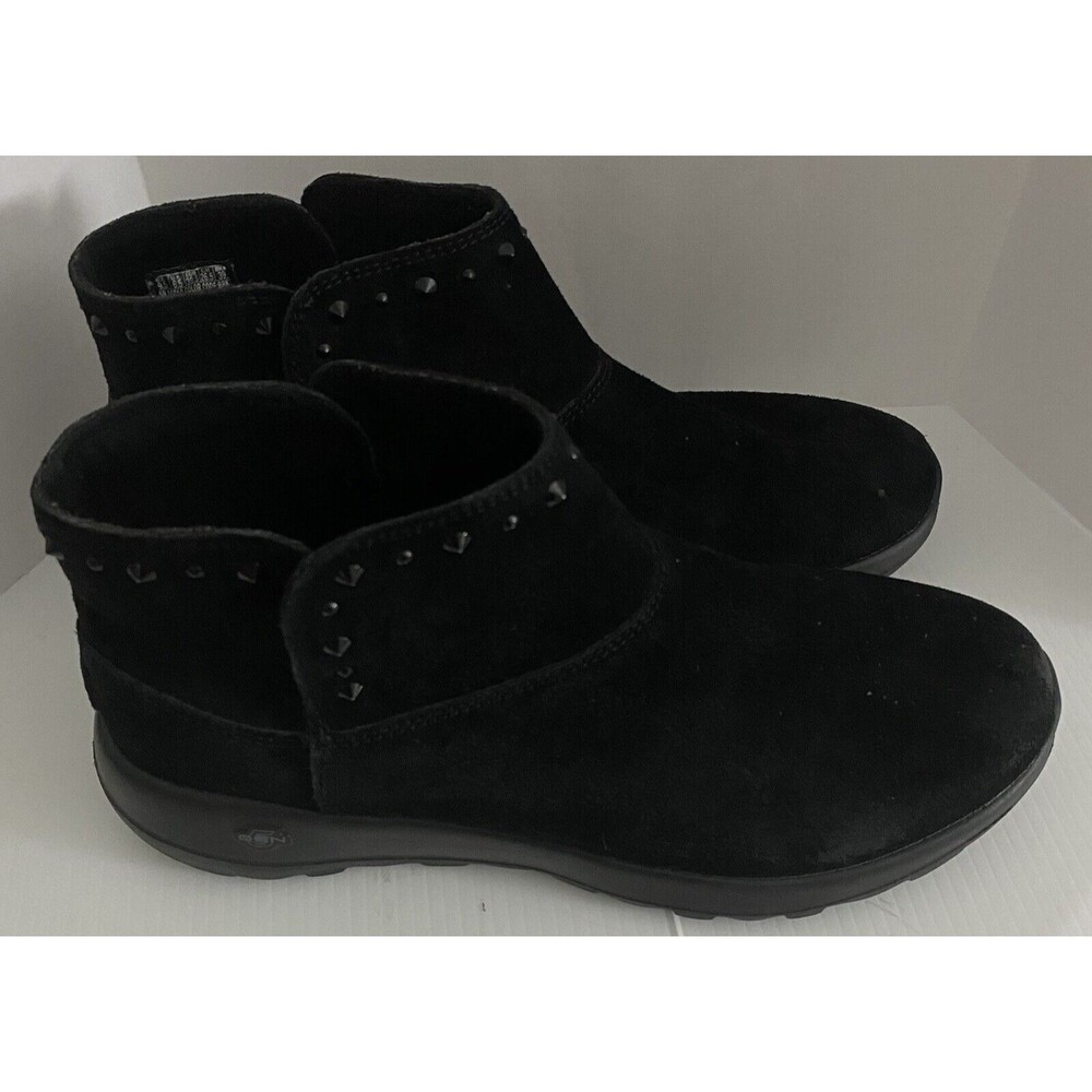 Skechers Gen5 Black Booties Boots Women US 9.5 Air Cooled Goga Mat Spike Studded